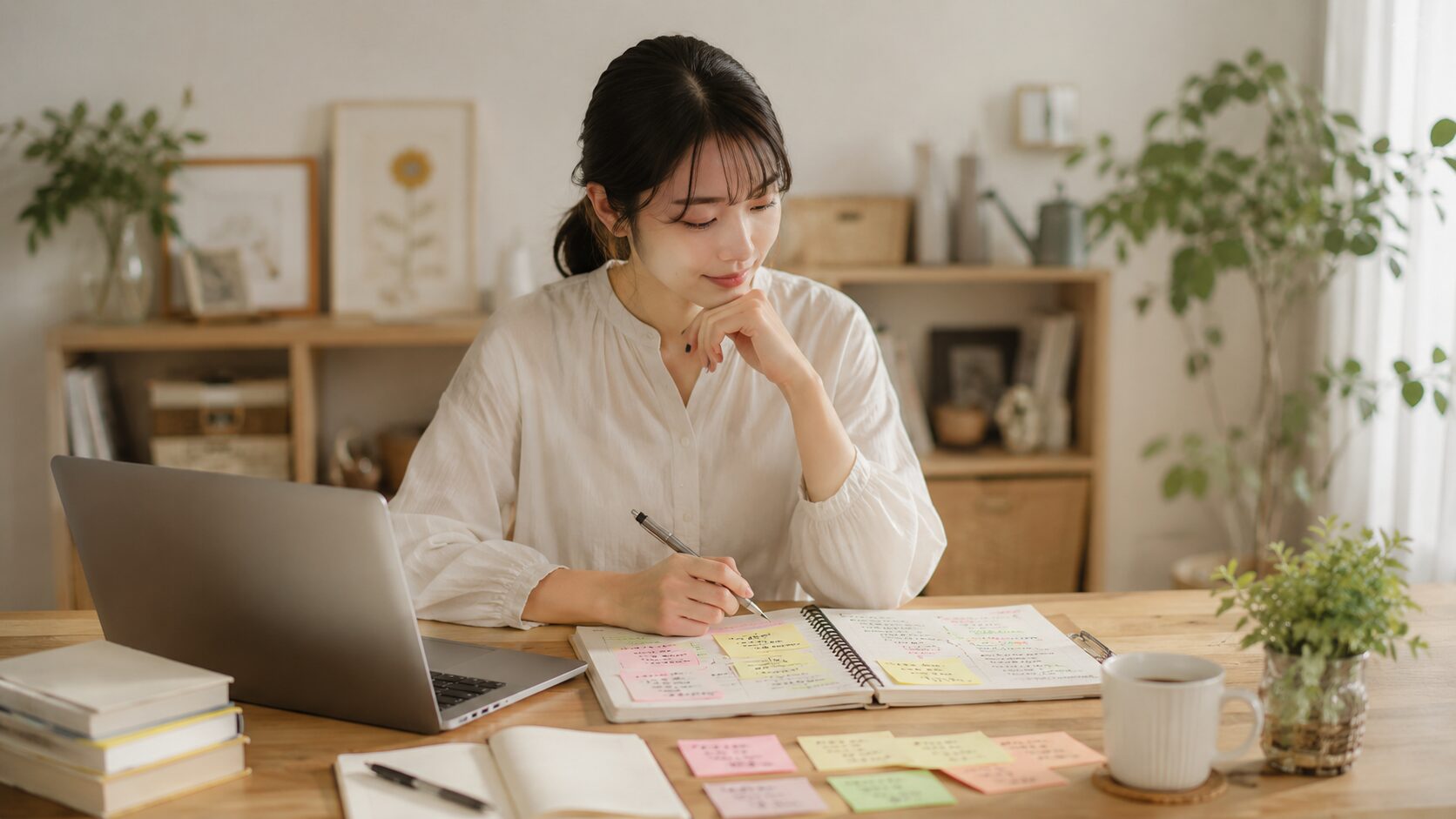 キャリア設計で自分の強みと言葉の方向性を見つけるイメージ